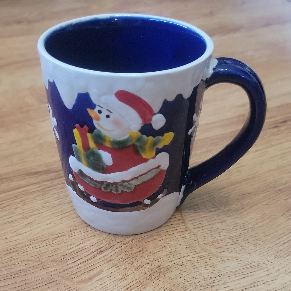 (2/$15) Festive Snowman Mug 4 1/4"